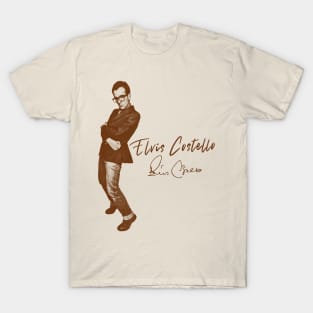 Elvis Costello - Retro Vintage Sketches T-Shirt